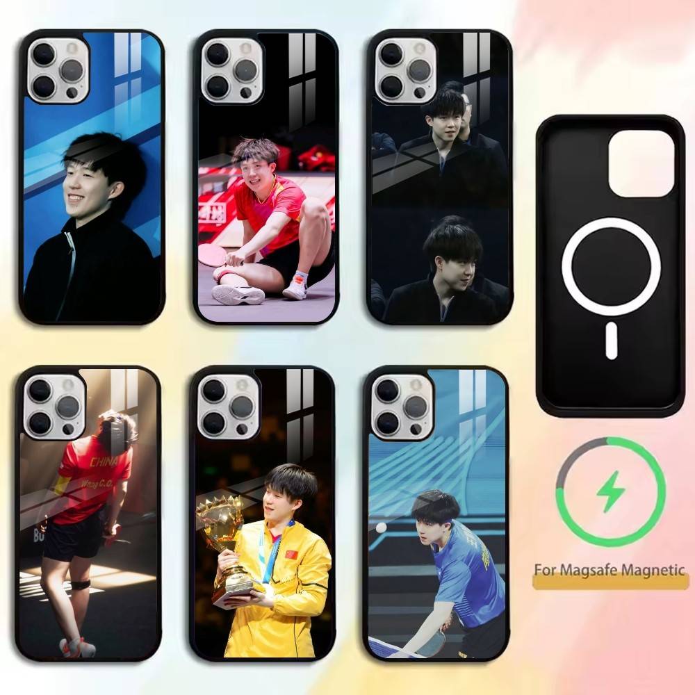 Table Tennis Cartoon - W-Wang Chuqin-Table tennis player Phone Case