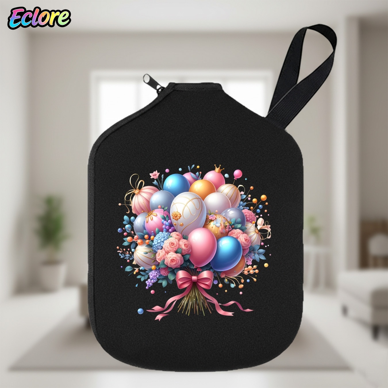 Table Tennis Usa - Colorful Flower Balloon Bouquet Pickleball Paddle