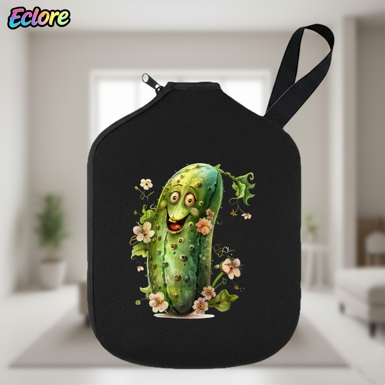 Table Tennis Usa - Cartoon Smile Pickleball Paddle Cover Soft