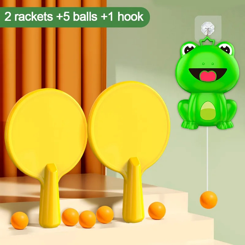 Table Tennis Cartoon - Hanging Children's Table Tennis Trainer Adjustable