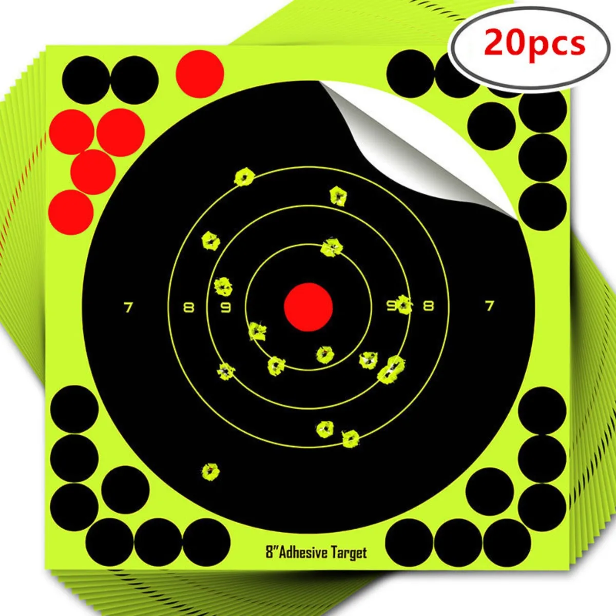 Practice Target Board - 10/20/50pcs Shooting Target Stickers, 8inch Self-stick